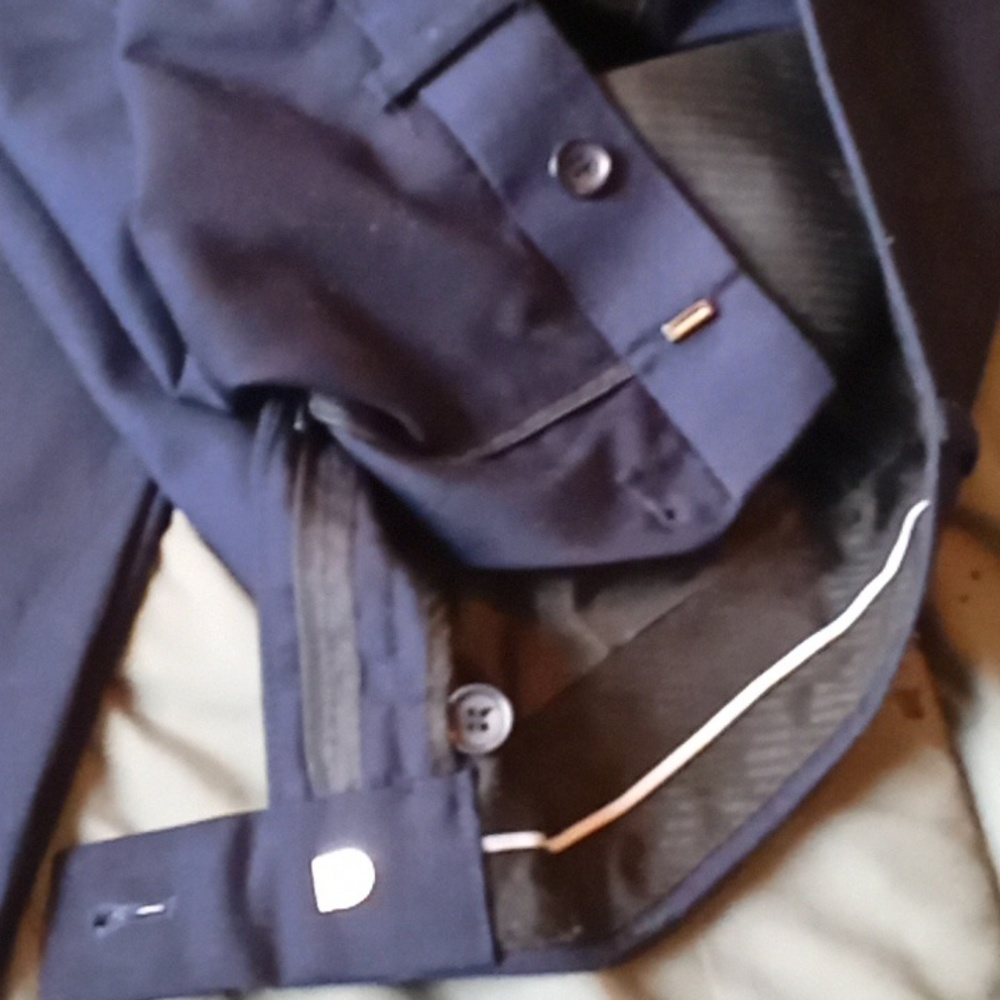 Giorgio Fiorelli Designer Button And Clasp Fly Trousers Leisure Worn Once 36/30 - Picture 3 of 4